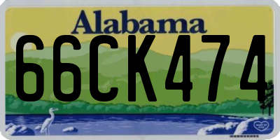 AL license plate 66CK474