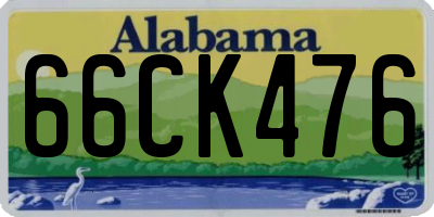 AL license plate 66CK476