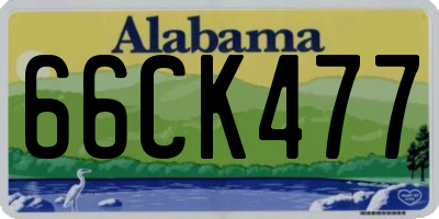 AL license plate 66CK477