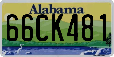AL license plate 66CK481