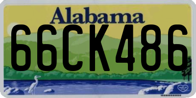 AL license plate 66CK486