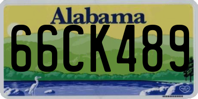 AL license plate 66CK489
