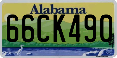 AL license plate 66CK490