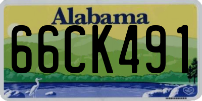 AL license plate 66CK491