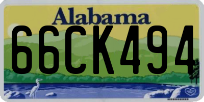 AL license plate 66CK494