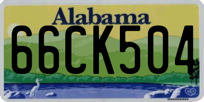 AL license plate 66CK504
