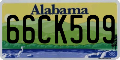 AL license plate 66CK509