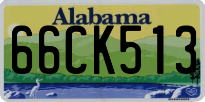 AL license plate 66CK513
