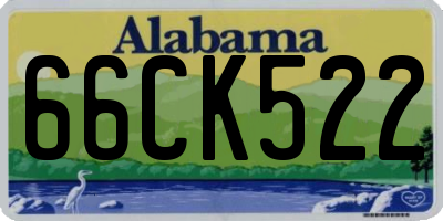 AL license plate 66CK522