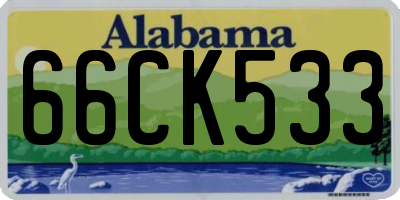 AL license plate 66CK533