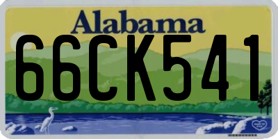AL license plate 66CK541