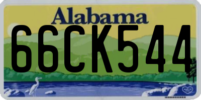 AL license plate 66CK544