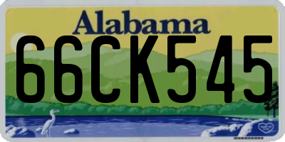 AL license plate 66CK545