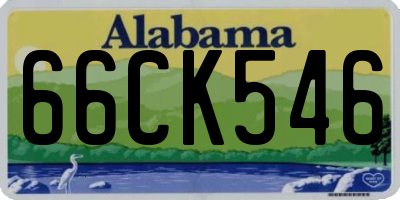 AL license plate 66CK546