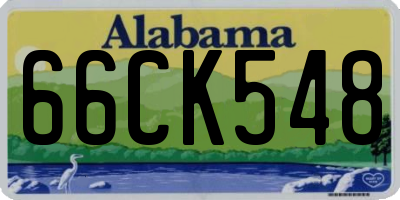 AL license plate 66CK548