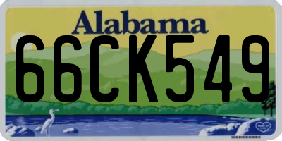 AL license plate 66CK549