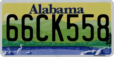 AL license plate 66CK558