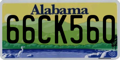 AL license plate 66CK560