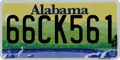 AL license plate 66CK561