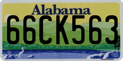AL license plate 66CK563