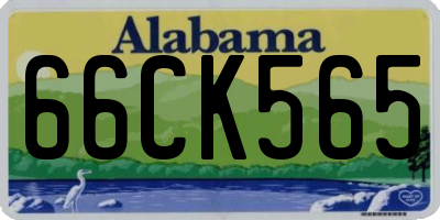 AL license plate 66CK565