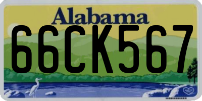 AL license plate 66CK567