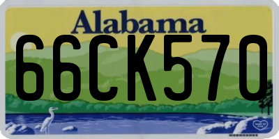 AL license plate 66CK570