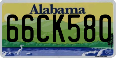 AL license plate 66CK580