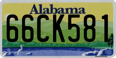 AL license plate 66CK581