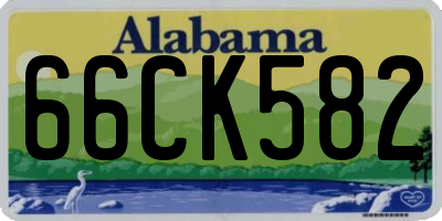 AL license plate 66CK582