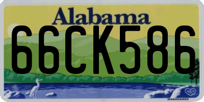 AL license plate 66CK586