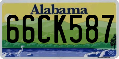 AL license plate 66CK587