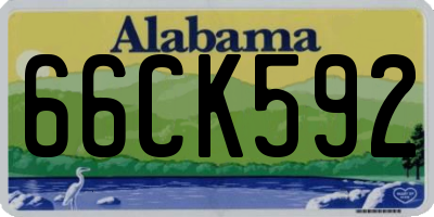 AL license plate 66CK592