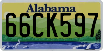 AL license plate 66CK597