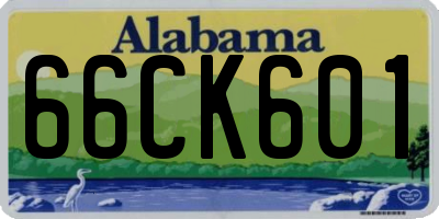 AL license plate 66CK601