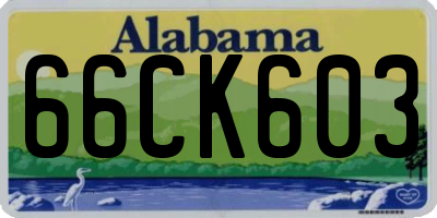 AL license plate 66CK603