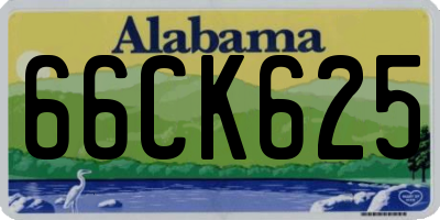 AL license plate 66CK625