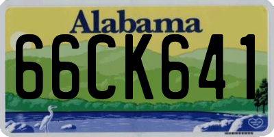 AL license plate 66CK641