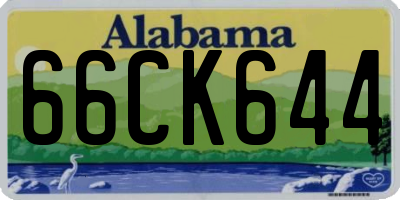 AL license plate 66CK644