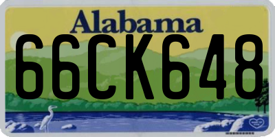 AL license plate 66CK648