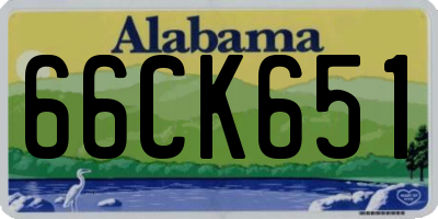 AL license plate 66CK651