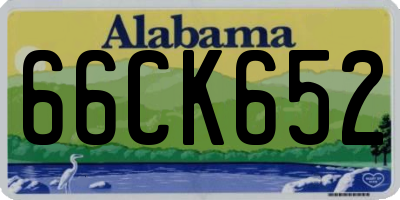 AL license plate 66CK652