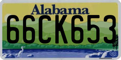 AL license plate 66CK653