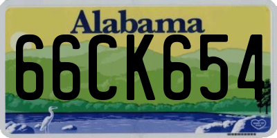 AL license plate 66CK654