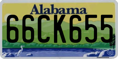 AL license plate 66CK655