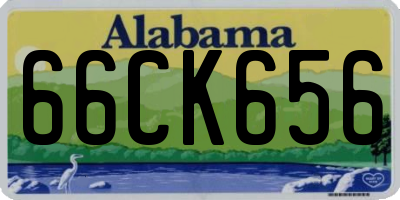 AL license plate 66CK656