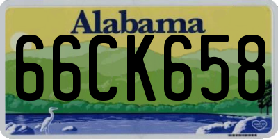 AL license plate 66CK658