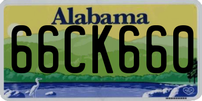 AL license plate 66CK660