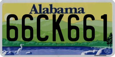AL license plate 66CK661