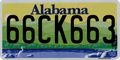 AL license plate 66CK663